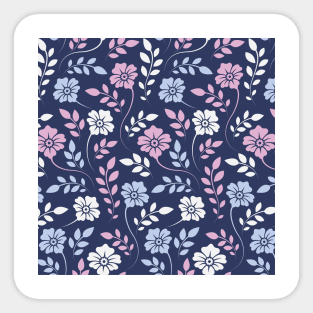 Floral Patterns with Pastel Color Sticker